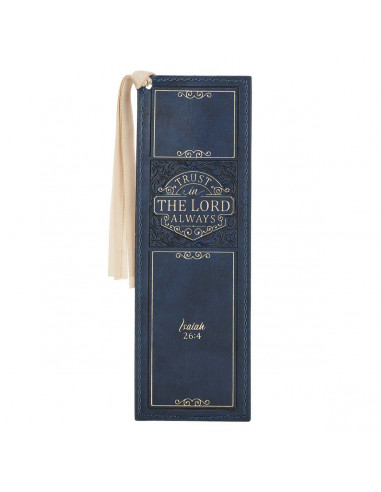 Trust In The LORD Always Navy Faux Leath