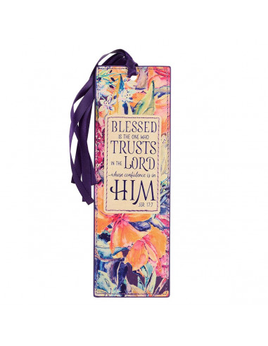 Blessed Is The One Faux Leather Bookmark