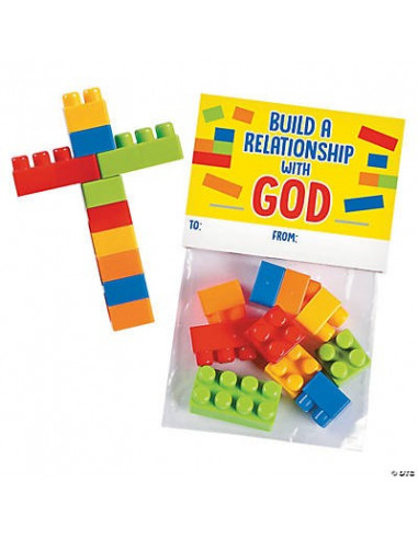 Color Brick Cross Building Block Set