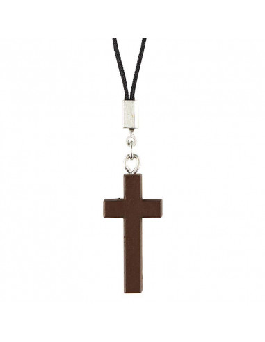 Wood Pendant Cross 3,2cm Brown