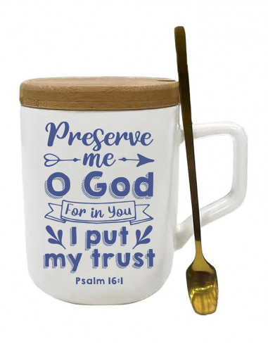 Mug wooden cover & spoon Preserve me O G