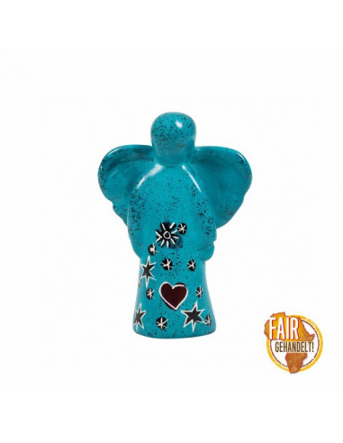 Speksteen engel hart turquoise 10cm