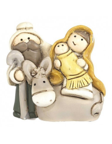 1 pc holy family with donkey 3,8x4,4cm