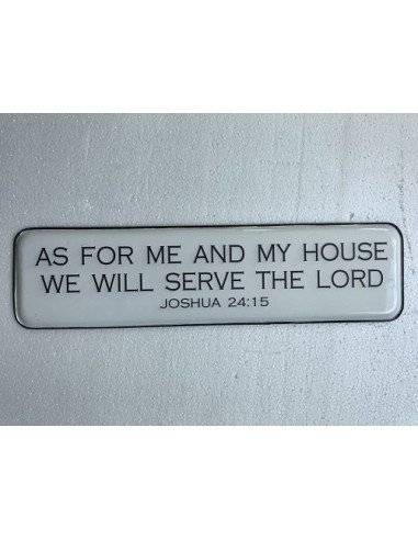 As for me and my house we will serve the