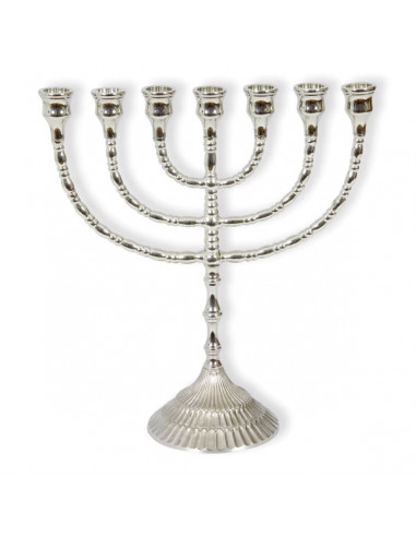 Menorah 24.5cm zilverkleur