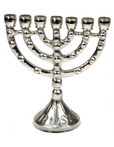 Menorah zilverkleurig 11cm