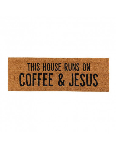 Doormat This house runs on coffee & Jesu