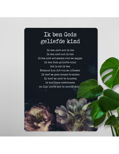 Interieurbord A4 Gods geliefde kind