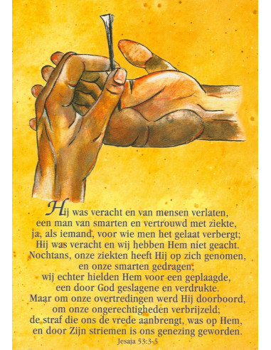 Ansichtkaart jesaja 53:3-5