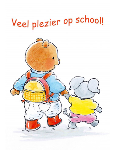 Ansichtkaart 10,5x15 veel plezier op sch