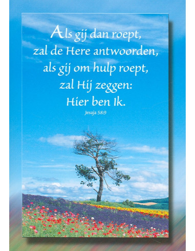 Wenskaart jesaja 58:9