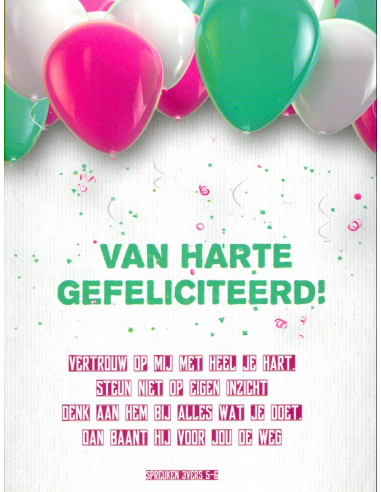 Kaart van harte gefeliciteerd