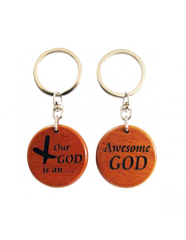 Keyring 2 sided awesome God