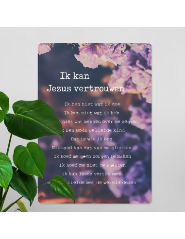 Interieurbord Ik kan Jezus vertrouwen