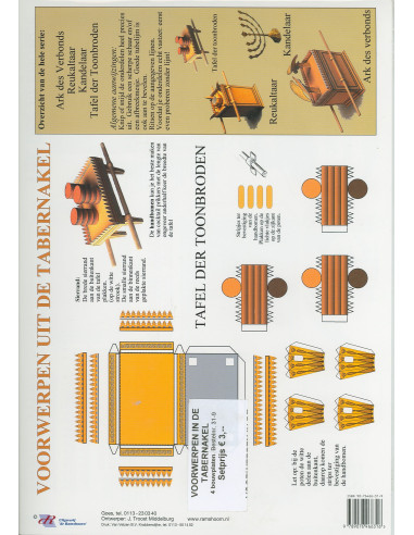 Bouwplaten voorwerpen uit de tabernakel