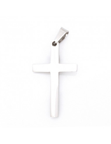 Stainless steel pendant cross 32x19mm