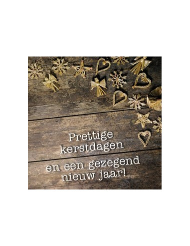 Kerstkaart engeltjes en hartjes prettige