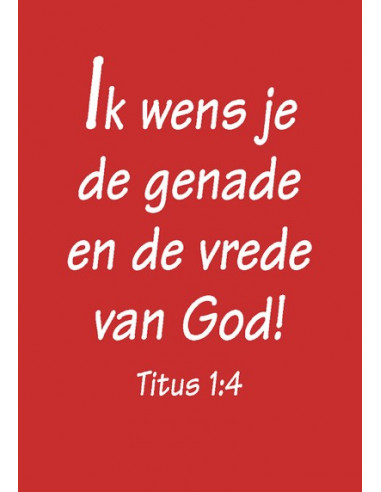 Ansichtkaart titus 1:4 rood