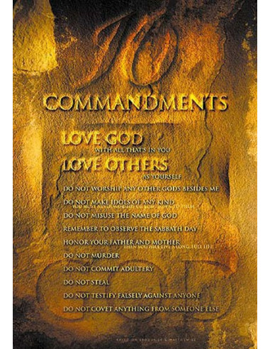 Poster a4 ten commandments