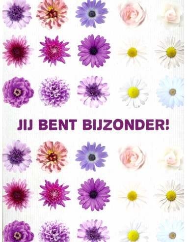 Kaart jij bent bijzonder bloemen