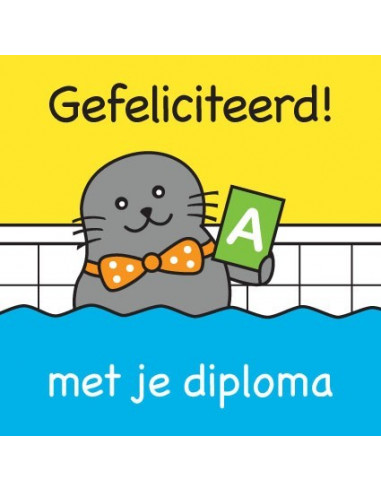 Kaart gefeliciteerd met je a diploma