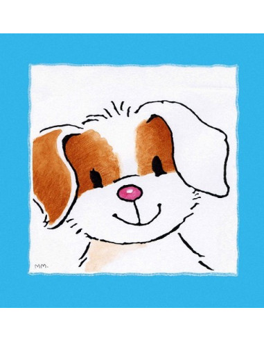 Dubbele kaart 12x12 hondje