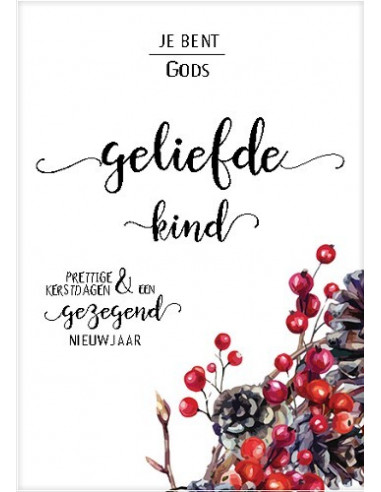 Kerstkaart geliefd kind kerst nwjr