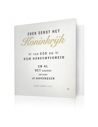 Zoek eerst het koninkrijk van God