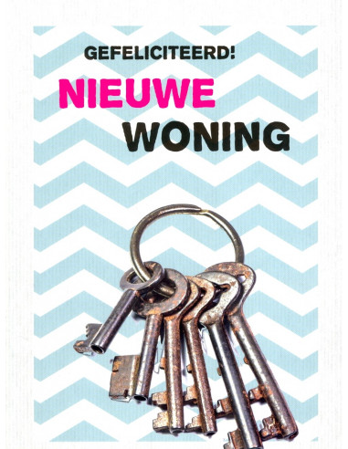 Kaart gefeliciteerd nieuwe woning