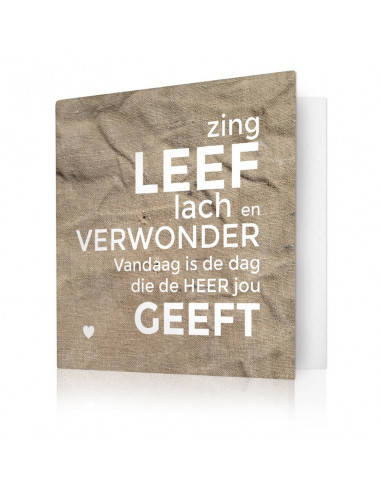 Zing, leef, lach en verwonder