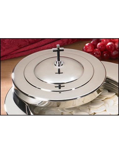 Stacking bread plate cover stainless ste