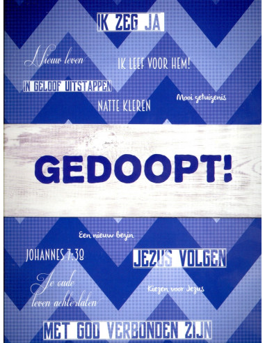 Kaart gedoopt blauw