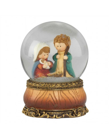 Waterglobe children's holy family 8,9cm