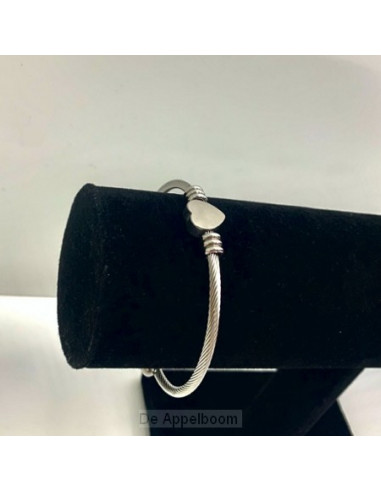 Bangle hartje zilver