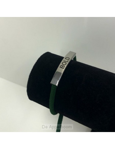 Touwarmband bold groen