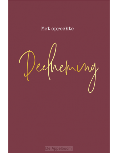 Kaart met oprechte deelneming