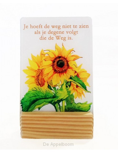 Je hoeft de weg niet te zien zonnebloem