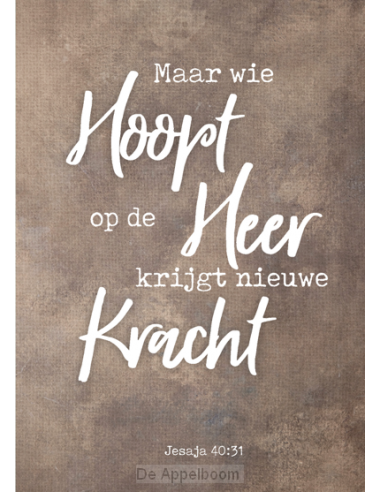 Poster a4 maar wie hoopt op de Heer