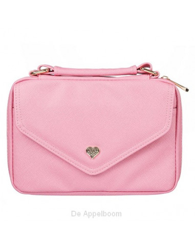 Pink with Heart Badge Luxleather