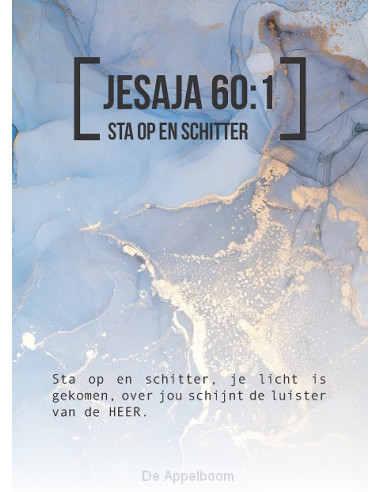 Bijbeltekstkaart jesaja 60:1