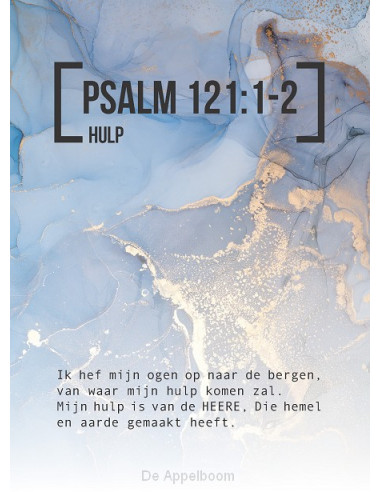 Bijbeltekstkaart psalm 121:1-2 sv