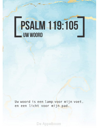 Bijbeltekstkaart psalm 119:105 sv