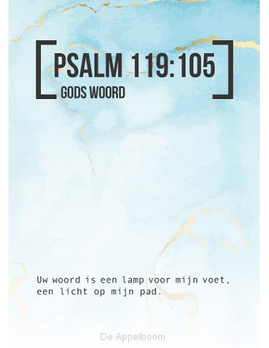 Bijbeltekstkaart psalm 119:105