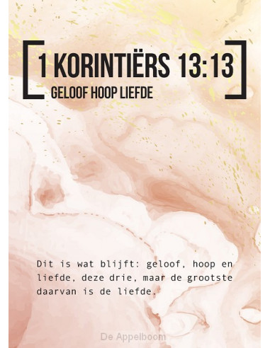 Bijbeltekstkaart 1 korinthiers 13:13