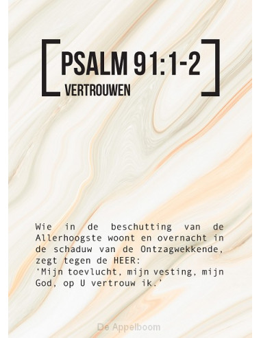 Bijbeltekstkaart psalm 91:1-2