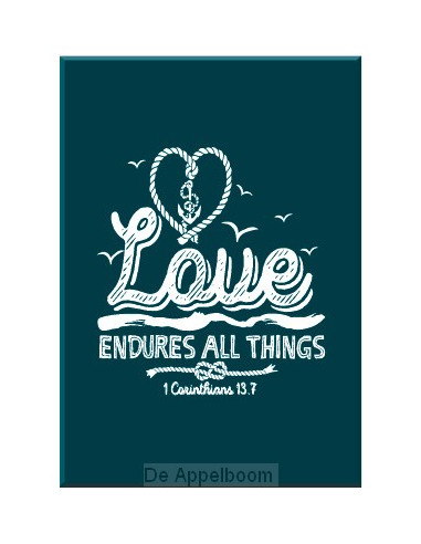 Kadobord love endures all things