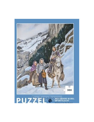 Puzzel met vaders bijbel op de vlucht