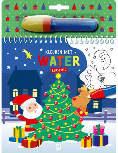 Kleuren met water - Kerstmis