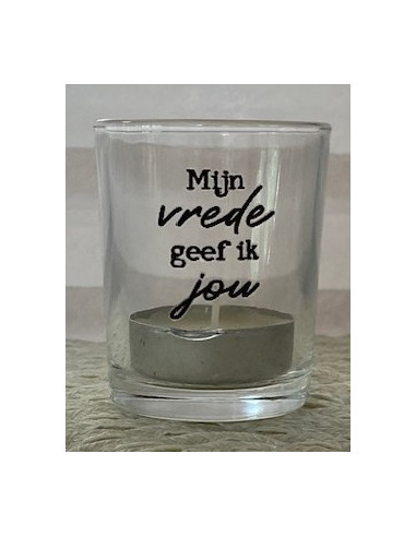 Theelichtje met geurkaars mijn vrede gee