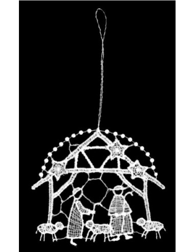 Lace hanger Nativity Shepherds